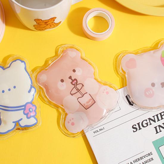 Hot Water Bag Self-heating Portable Reusable Leak-proof Safe Keep Warm Transparent Cartoon Animals Shape Hand Warmer Bottle for Office