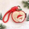 Lightweight Leather Keychain PU Leather Couple Christmas Pendant  Couple Holiday Gift