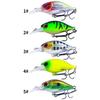 5Pcs Soft Plastic Baits Small Wobbler Fishing Lures Artificial Hard Baits Swimbait Crank Baits with Tackle Box Enduring