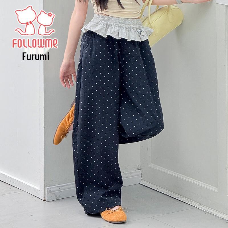 Girls' Summer Polka Dot Casual Pants