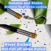 Awning Telescopic Rod Metal Rod Retractable Awning Opener Multifunctional Pull Rod With Rubber Handle Portable