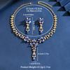 High End Atmospheric Tassel Necklace Earrings Two-piece Set Suitable for Formal Occasions, Bridal Wedding Dress Accessories