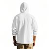 Spring and Summer New Men's Hooded Long-sleeved Shirts with Patch Pockets Casual Outer Tops