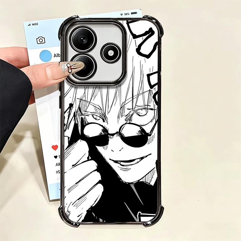Cool Black JUJUSU Anime Soft Phone Case For Xiaomi Poco X7 X8 Pro Max X6 X5 X3 F8 Ultra F7 M8 M7 M5S Redmi 15C 15A 15 14C 13C 12