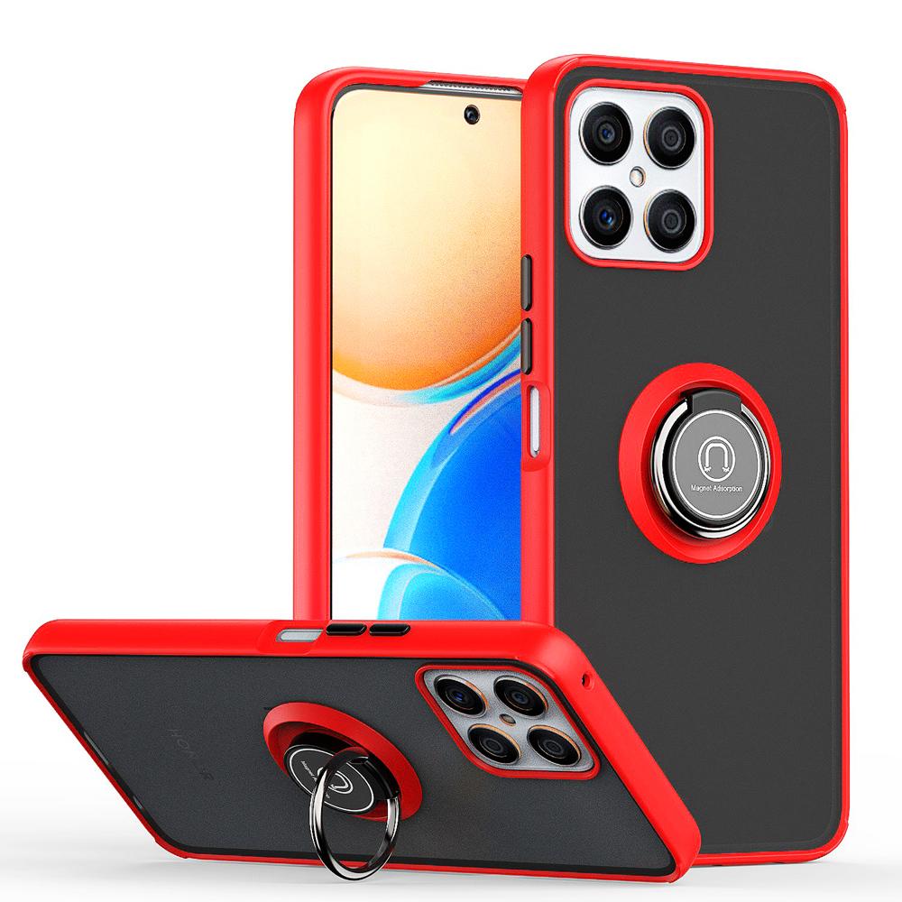 Clear Keysion Matte Phone Fashion Case For Honor X8 Transparent Shockproof Ring Stand Phone Back Cover For Huawei Honor X30i
