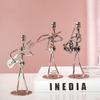 1piece Metal Puppet Playing Musical Instrument, Vintage Band Model, Living Room Desktop Decoration, Home Decoration