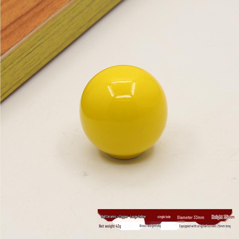 Colored Round Ceramic Door and Drawer Handle