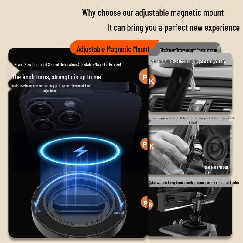 Universal Car Air Vent Magnetic Phone Holder Adjustable MagSafe Clip