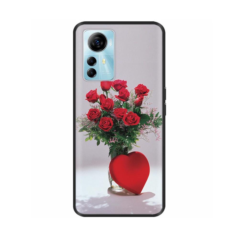 Cute Phone Case For Blade A72s 4G Case Flower Cartoon Painted Soft Silicone Fundas for ZTE Optus X Max A 72s Cover Protective