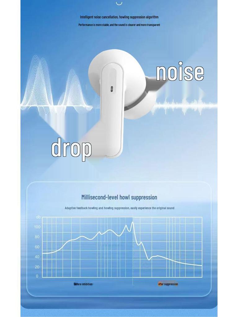 Invisible In-Ear Wireless Hearing Aids with Noise Reduction and Magnetic Charging for Young and Elderly