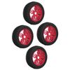 4PCS Remote Control Car Tires Stable Grip Strong Cushioning Uneven Texture Thickening Universal for 1 8 RC Car Red