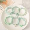 6Pcs Hair Ropes Braided Design Faux Pearls Bow Decor Hair Ties Soft Fabric High Elasticity No Damage Hair Bands Ponytail Holder Hair Accessories