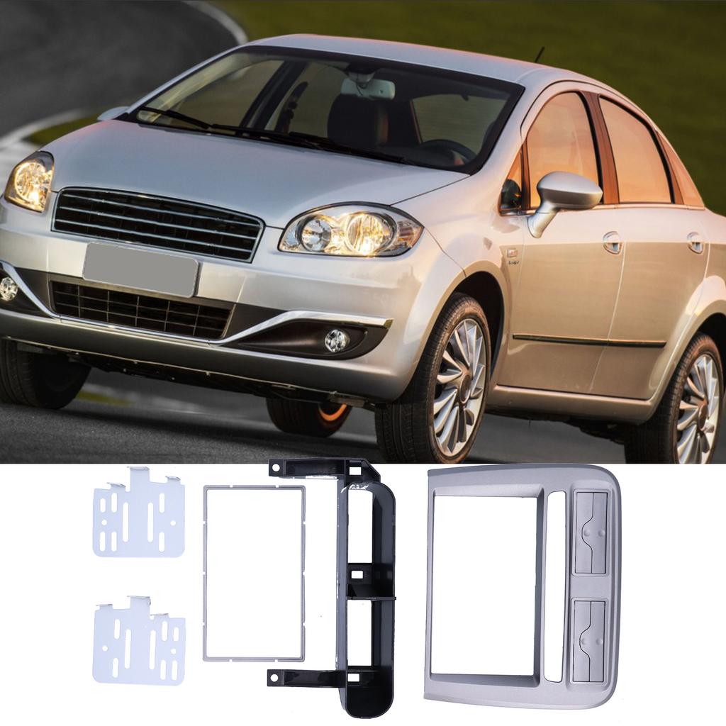 2Din Radio Fascia, ABS Car Radio board Trim Replacement for Punto, with Perfect Fitment and Easy Installation