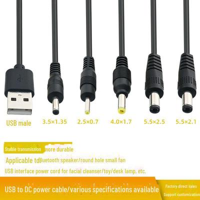 Cavo di ricarica rotondo da USB a DC per adattatore, router, lampada da scrivania - 5,5/4,0/3,5/2,5 mm