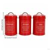 3 Pieces Kitchen Canister Set Airtight Storage Countertop Metal Canisters with Lids for