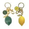 Resin Keyring Summer Vitality Lemon Shape Charm Keychain Couples Friends Key Chain Portable Car Bag Door Keychain