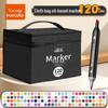 True Color Double-Ended Oil-Based Markers: Quick-Drying Anime Art Set with Hard Tips for Students