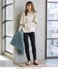 Kobe Lettuce Skinny Denim Black Women's Fleece-Lined Jeans, Warm, Stretch, Winter, [M1759]