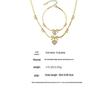 18K Gold-Plated Heart Zircon Bow Pendant Necklace & Bracelet Jewelry Set