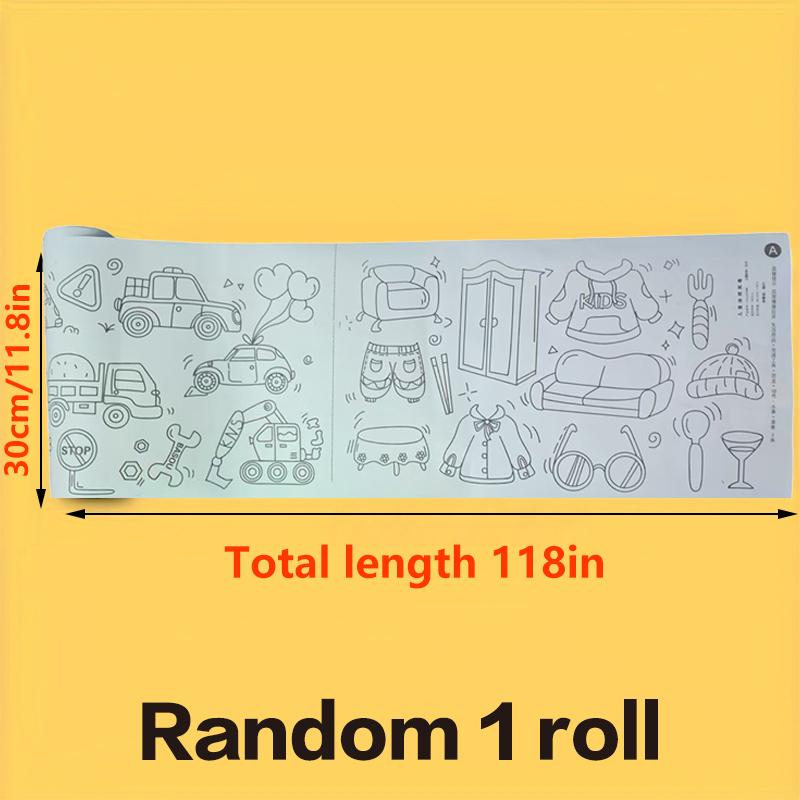 

Non-Toxic Kids Drawing Kit 3M Doodle Paper Roll Diy Painting Imagination Birthday Gift