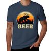 Bear Deer Funny Beer Retro Vintaget Patricks Day Tshirt Active Sports Short Sleeve Cotton Shirt Tshirt