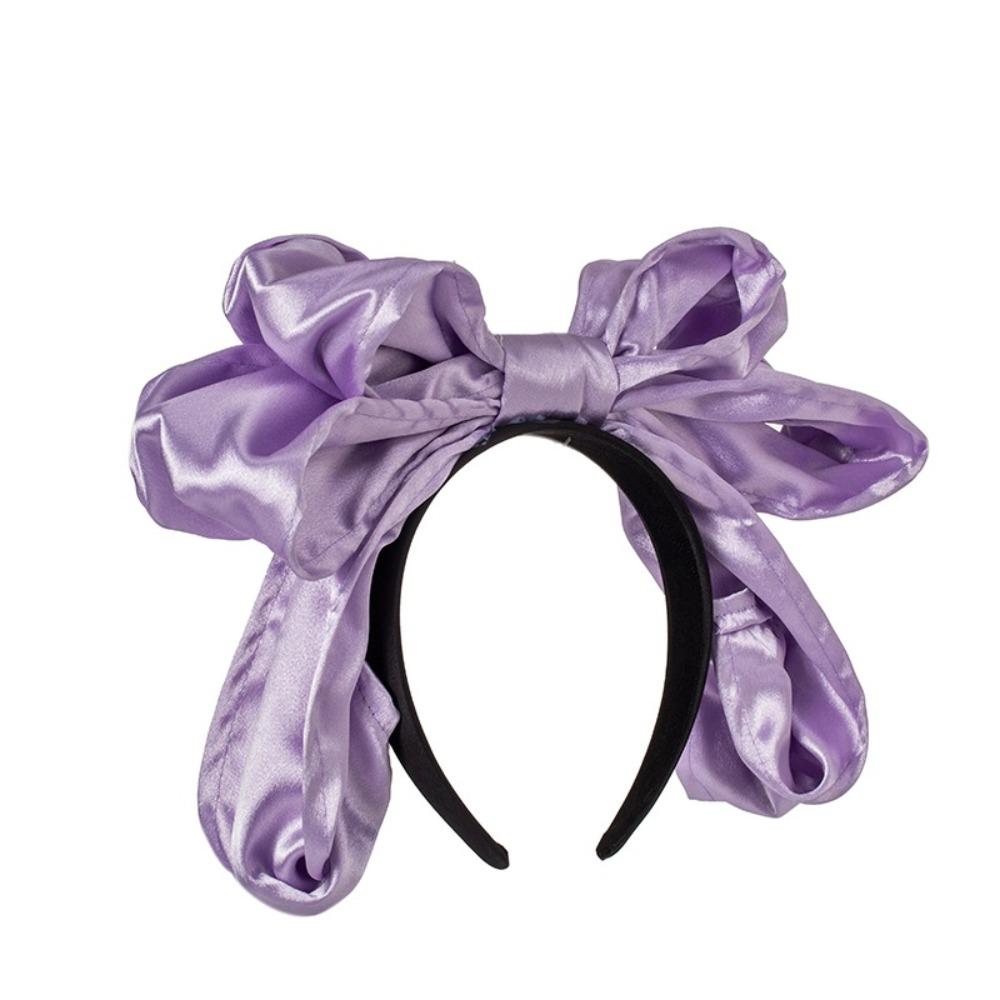 Lovely Bowknot Headband Satin Cosplay Hair Hoop Fashion Lolita Hair Band  Costume Decoration