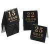 V-Shape Table Number Tent Cards 25Pcs For Birthday Parties Baby Showers In Sleek Black Acrylic For Elegant Presentation