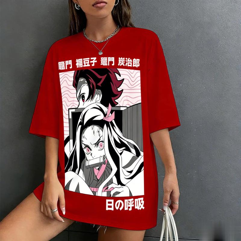 Demon Slayer Nezuko Tanjiro Anime T Shirt Men Women Cotton Short Sleeve Tops Summer 2026 Casual Graphic Tee Manga Streetwear Y2k