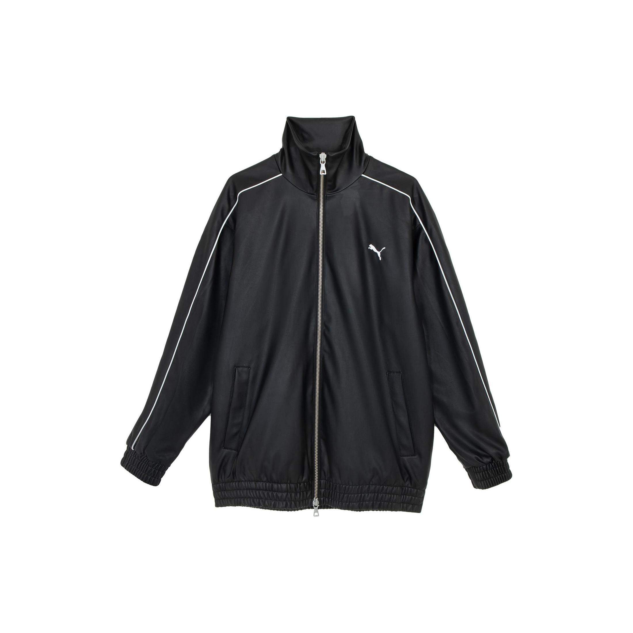 PUMA T7 Pleather Track Jacket  Black  Men s 627191-01 M
