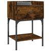 VidaXL Table de chevet chêne fumé 40,5x31x60 cm bois d'ingénierie 825897