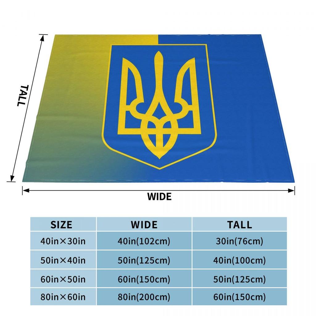 Flag Of Ukraine Blanket Soft Warm Flannel Throw Blanket Cover for Bed Living room Picnic Travel Home Couch