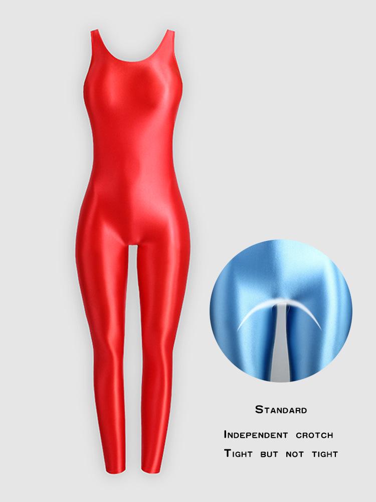 Body da Fitness Scintillante da Donna con Canotta e Leggings 9/10