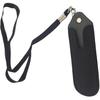 PU Leather Pouch Case Lanyard Pen Pouch Pen Cover Recording Pen Cover Lanyards for Keys, Black