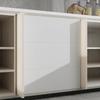 Smooth and Quiet Folding Invisible  Door Rail Cabinet Door Sliding Mechanism for Kitchen Cabinets & Living Room Storage