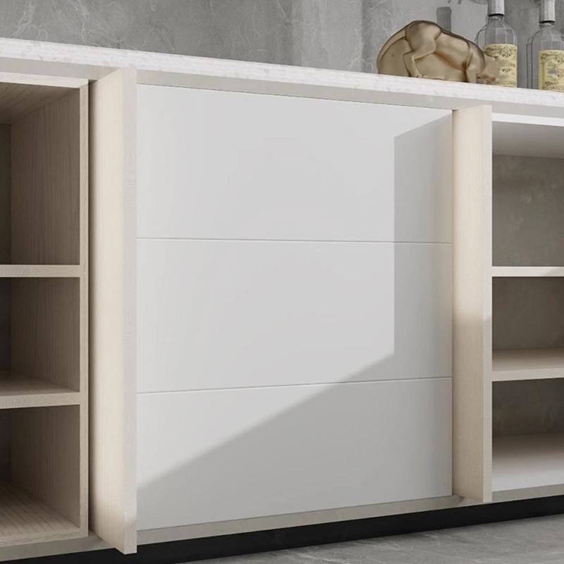 Smooth and Quiet Folding Invisible  Door Rail Cabinet Door Sliding Mechanism for Kitchen Cabinets & Living Room Storage