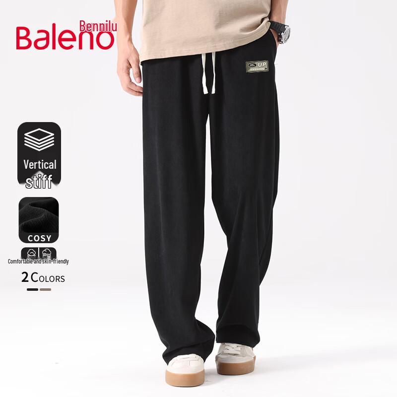 

Baleno Men s Corduroy Loose Wide-Leg Casual Pants M