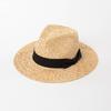 European and American High-end Fashion Hand-woven Treasure Grass Jazz Hat, Webbing Bow, Sunshade Straw Hat Tide