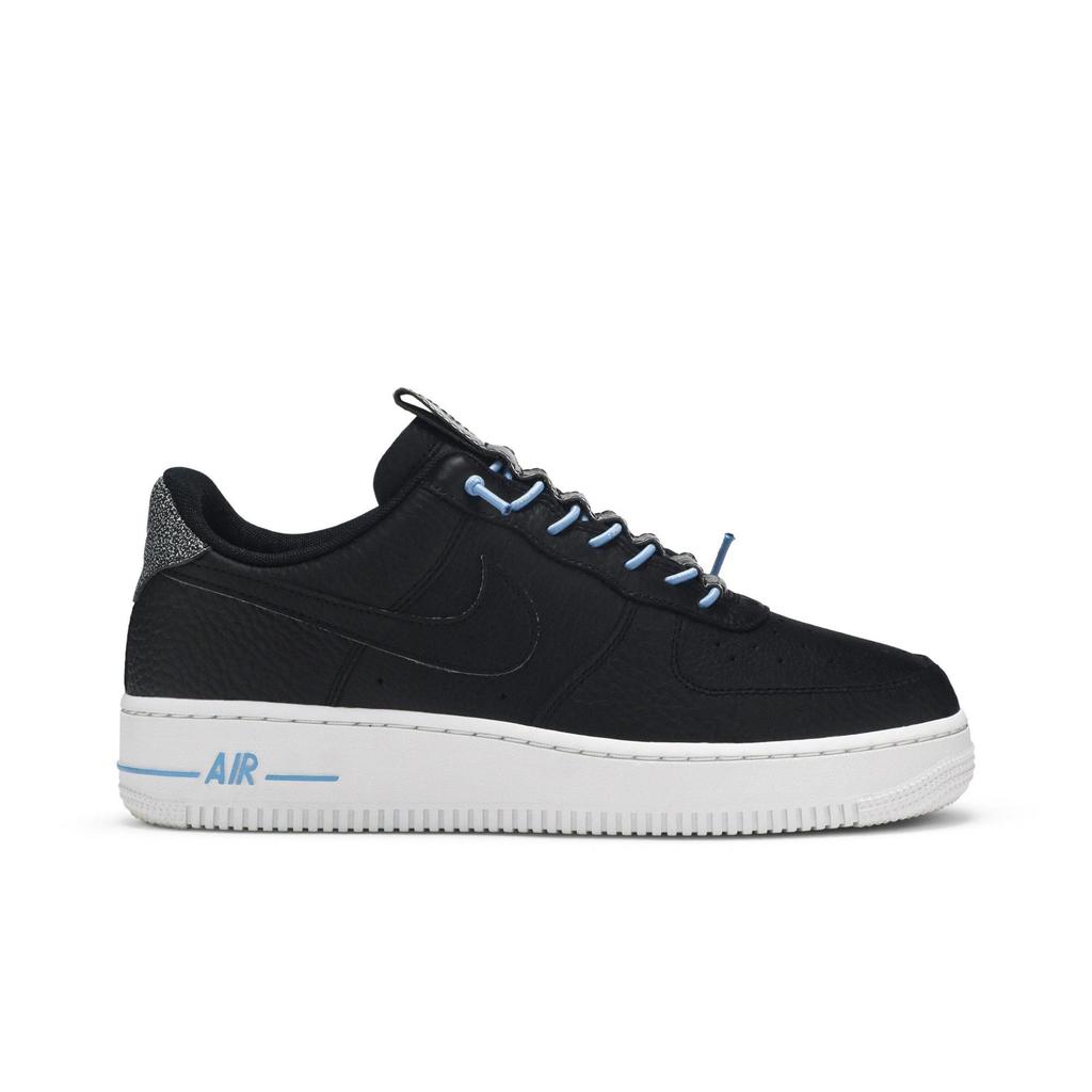 Nike Womens Air Force 1 '07 Lux 'Black Reflective' (women's sizes) Black / Light Blue / White / Black Skateboard Shoes 898889 015