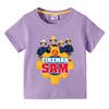 Anime Kids Tee Shirts Fireman Sam Graphic T Shirt for Boys Clothing Pop Hot Sale Girls Short Sleeved Tshirt Funny Kid Y2k Tops