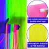 Yousheng Metallic Tinsel Foil Fringe Curtains Colorful Iridescent Tinsel Streamer Backdrop Decor for Wedding Birthday Neon Party Decoration