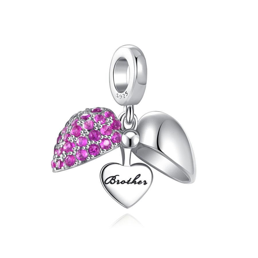 Nouveau Charm en Cuivre Compatible Avec les Bracelets Authentiques Accessoires Bijoux Femme Collection Membre de la Famille Grand-mère Sœur Épouse