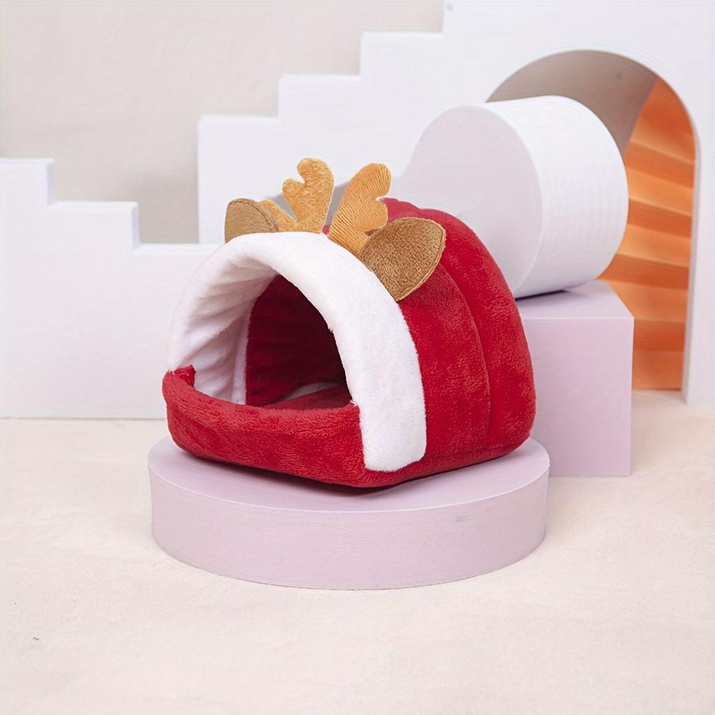 1 Stück-Weihnachts-Hamsternest, Haustier Warmes Nest, Zuckergleiter Winterbedarf, Blumenast Maus, Hamster Winter Warmes Nest