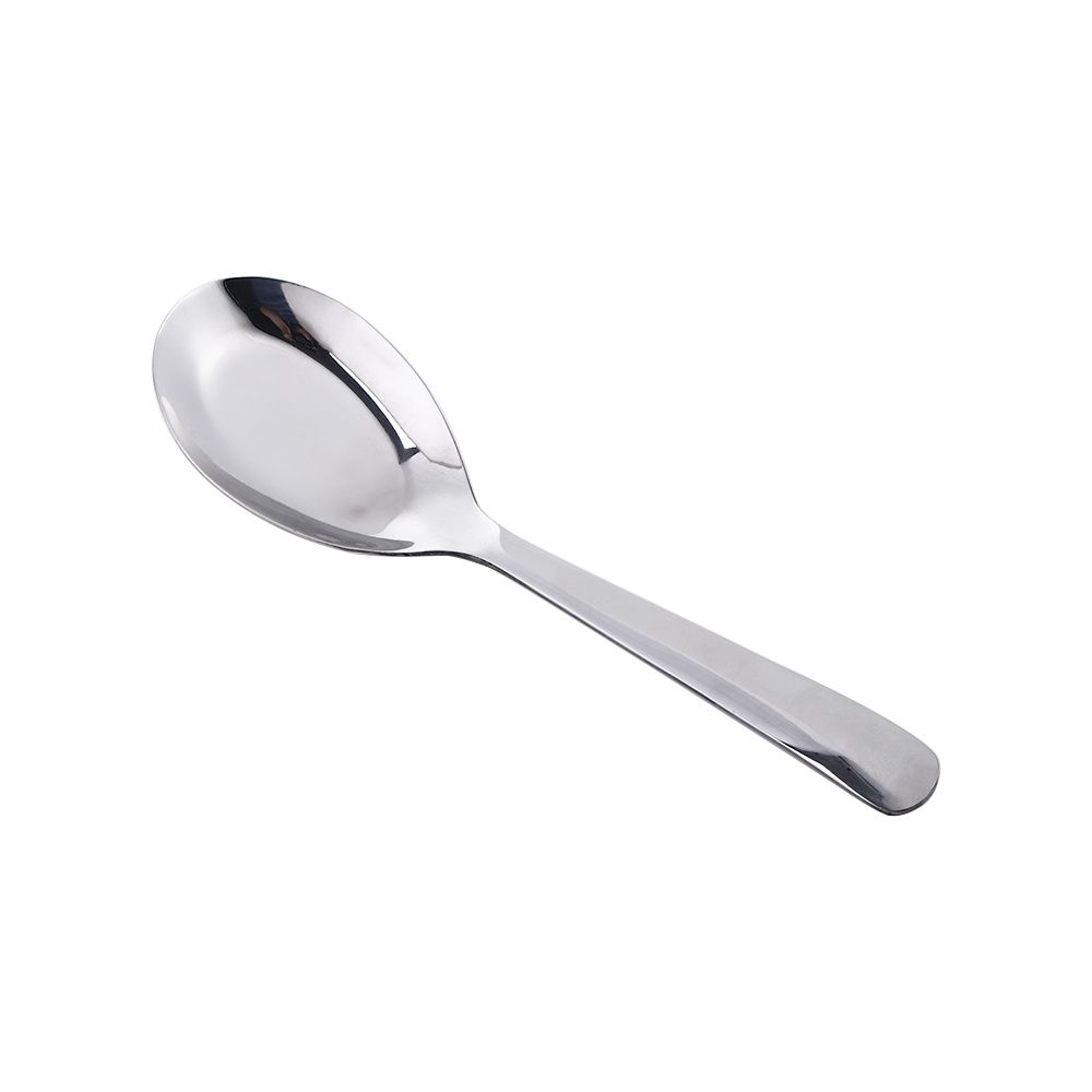Hotel Dining Kitchen Stainless Steel Soup Spoon Flatware Dinner Scoop Tableware