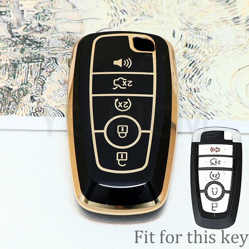 3 4 5 Button Car Key Cover For Ford Fusion Mondeo Mustang Explorer Edge Ecosport For Lincoln Mondeo Mkc Mkz Mkx Key Case For Car