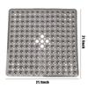 Čtvercová koupelnová předložka, Protiskluzová koupelnová předložka s přísavkami, Koupelnová předložka, Drenážní otvory, Lze prát v pračce