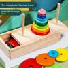 Wooden Stackable Toy Tower For Kids Early Learning And Fine Motor Skill Training