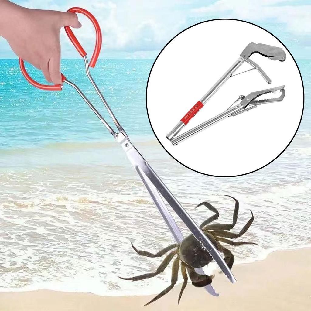 Snake Tongs with Lock Outdoor Heavy Duty Easy To Clean Reptile Catcher Fold