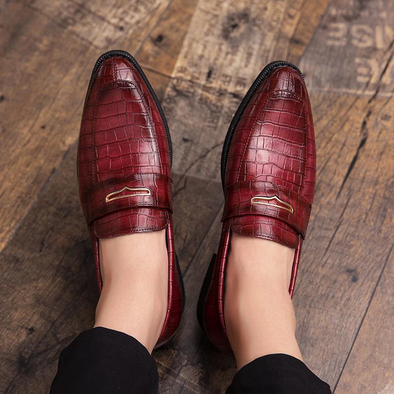 Schuhe Herren Leder Original Italienisch Klassisch Blau Penny Loafer Schuhe Rot Anzugschuhe Hochzeitsschuhe Herren Formale Flats Große Größe 38-48