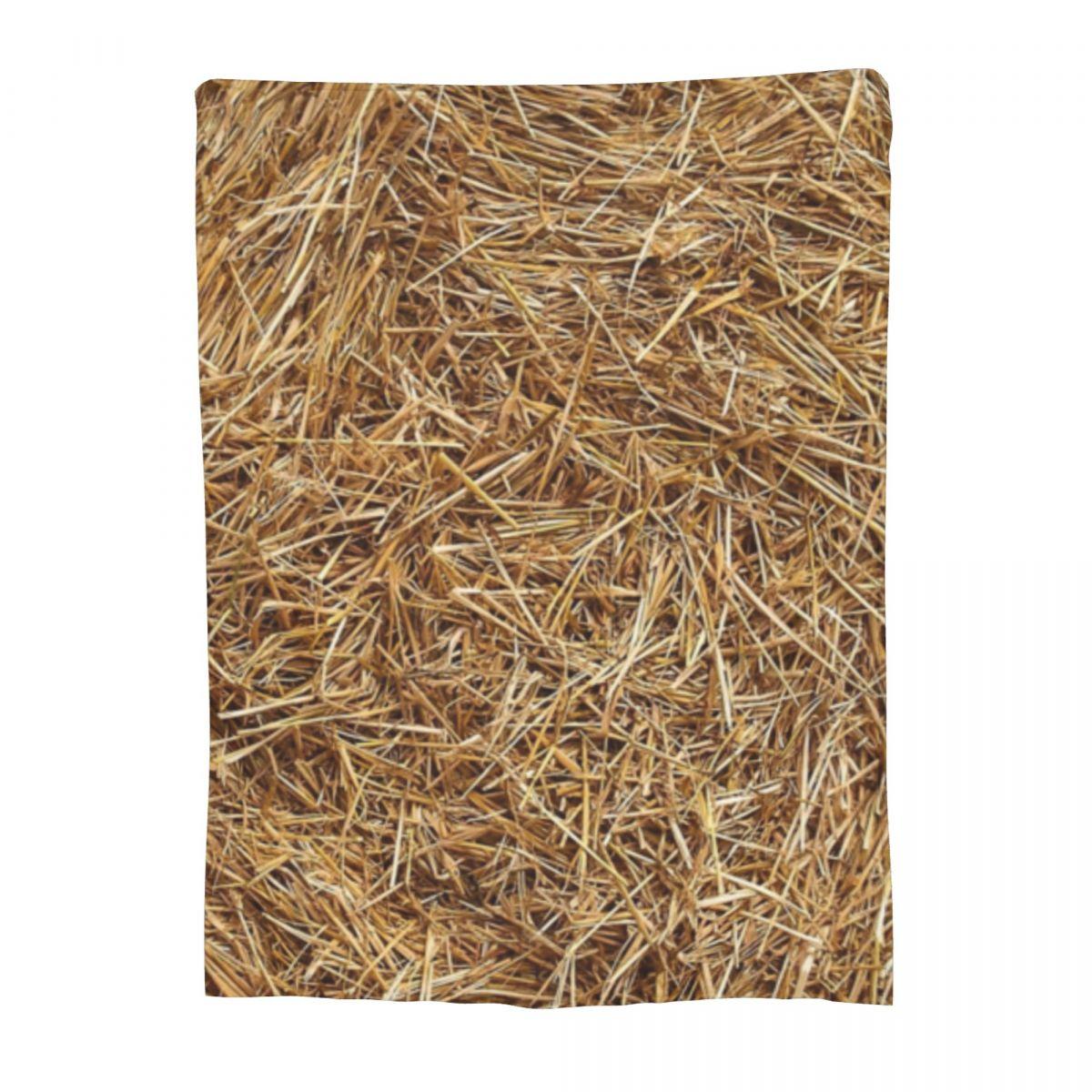 

Comfort Hay Straw Funny Farmer Blanket Stuff Sofa Decorative Blanket Throw Super Warm Coral Fleece Plush for Car 200x150cm
