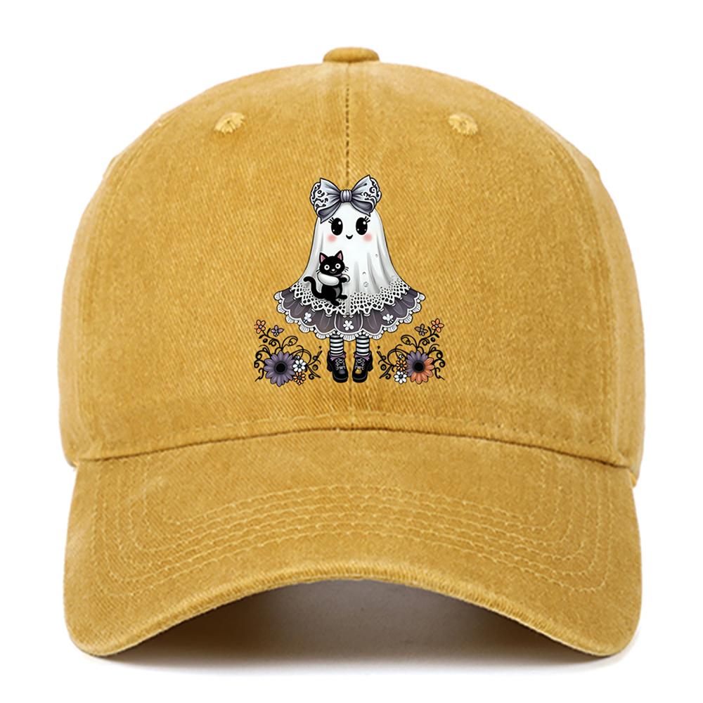 Cute Ghost Printed Baseball Hats for Men and Women, Outdoor Sunscreen Hats for Spring and Summer, Adjustable and Comfortable